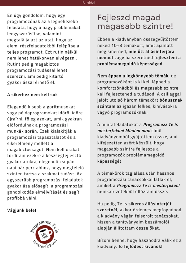 E-könyv, Fejleszd magad magasabb szintre!