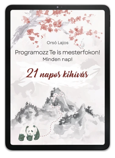 Programozz Te is mesterfokon! 21 napos kihívás e-könyv tableten