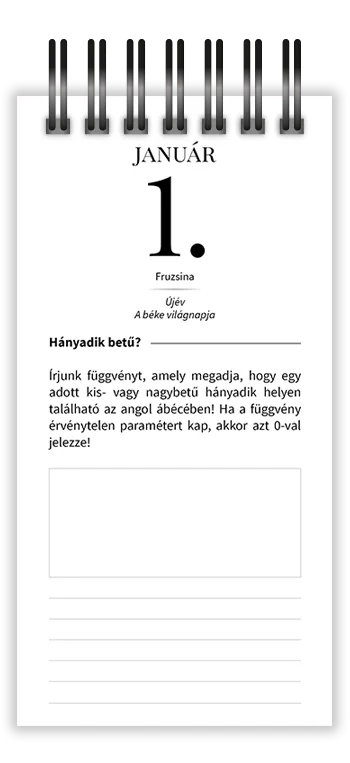 Január 1., Hányadik betű?