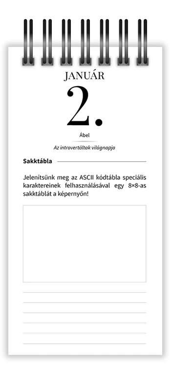 Január 2., Sakktábla